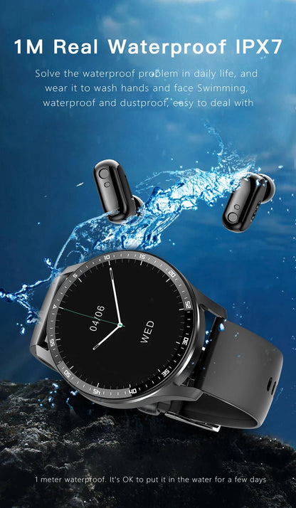 GEJIAN X10 Headset Smart Watch TWS Two In One Wireless Bluetooth Dual Headset Call Health Blood Pressure Sport Music Smartwatch - RELUX.STORE