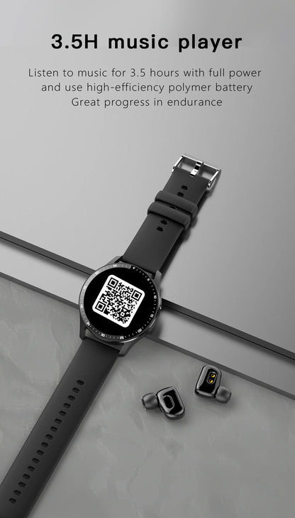 GEJIAN X10 Headset Smart Watch TWS Two In One Wireless Bluetooth Dual Headset Call Health Blood Pressure Sport Music Smartwatch - RELUX.STORE