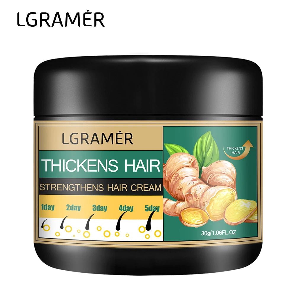 Ginger Hair Cream Deep Cleansing Promote Hair Growth Relieving Hair Loss Improving Scalp Stimulate Hair Follicle Smoothing Care - RELUX.STORE