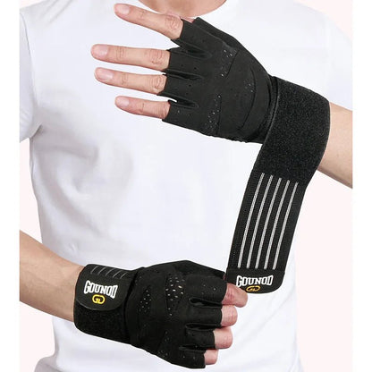 🧤 GOUNOD Weightlifting Gloves with Wrist Support – Breathable Anti - Slip Gym Gloves for Fitness, Powerlifting & Bodybuilding Training 💪 - RELUX.STORE