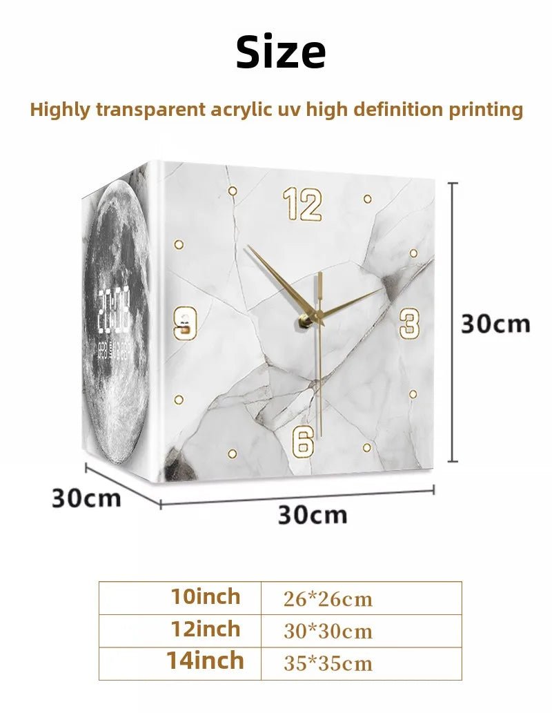 Green Plant - Themed Digital Display Wall Clock Double - Sided at Living Room Corner Single Face Electric Motive - RELUX.STORE