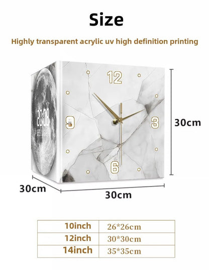 Green Plant - Themed Digital Display Wall Clock Double - Sided at Living Room Corner Single Face Electric Motive - RELUX.STORE