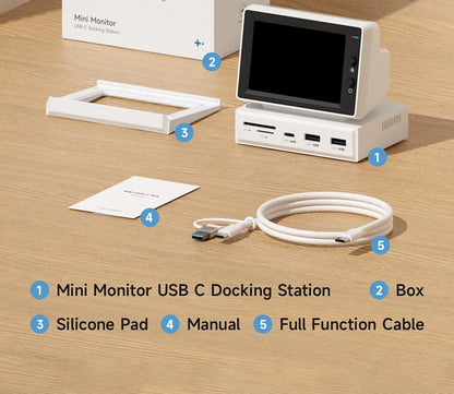 Hagibis 3.5inch IPS Mini Screen AIDA64 Mini PC CPU RAM HDD Data Monitor Display Sub Screen with USB C Hub for Laptop PC MacBook - RELUX.STORE