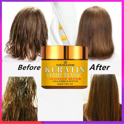 Hair Repairs Hair Mask Biotin Collagen Keratin Treatment Hairs Conditioner Hair Essential Oil Nourishing for Dry Damaged - RELUX.STORE