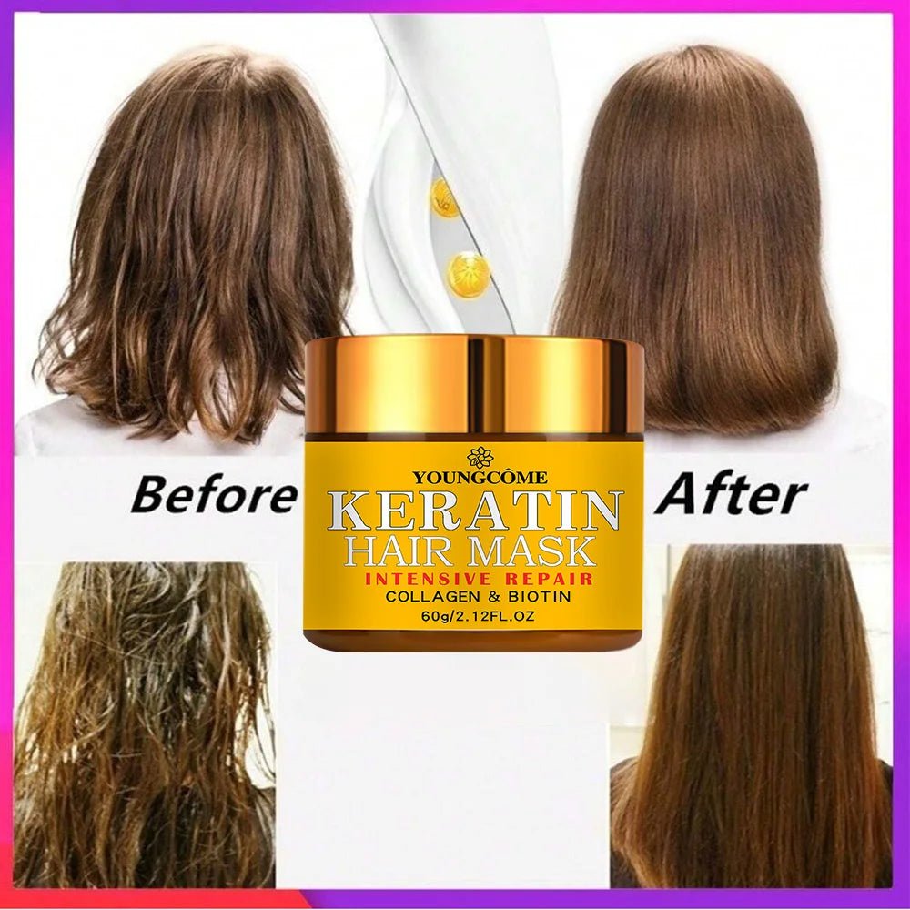 Hair Repairs Hair Mask Biotin Collagen Keratin Treatment Hairs Conditioner Hair Essential Oil Nourishing for Dry Damaged - RELUX.STORE