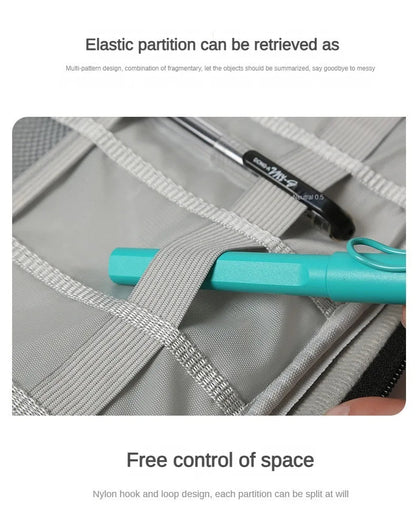 Handheld Digital Storage Bag – Multifunctional Large Capacity Waterproof Mesh Case for Earphones, USB Cables, Chargers & Travel Accessories (1PC) - RELUX.STORE