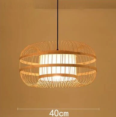 “Handmade Bamboo Rattan Pendant Light – Natural Boho Ceiling Lamp for Dining Room, Café, Restaurant & Home Décor | Vintage Ethnic Woven LED Lighting Fixture” - RELUX.STORE