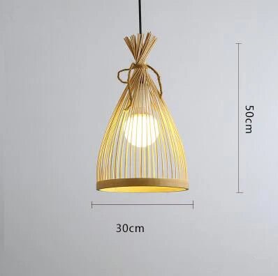 “Handmade Bamboo Rattan Pendant Light – Natural Boho Ceiling Lamp for Dining Room, Café, Restaurant & Home Décor | Vintage Ethnic Woven LED Lighting Fixture” - RELUX.STORE