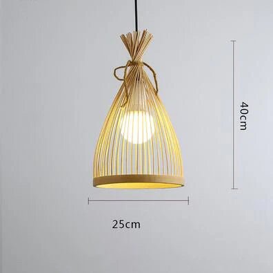 “Handmade Bamboo Rattan Pendant Light – Natural Boho Ceiling Lamp for Dining Room, Café, Restaurant & Home Décor | Vintage Ethnic Woven LED Lighting Fixture” - RELUX.STORE
