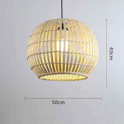 “Handmade Bamboo Rattan Pendant Light – Natural Boho Ceiling Lamp for Dining Room, Café, Restaurant & Home Décor | Vintage Ethnic Woven LED Lighting Fixture” - RELUX.STORE