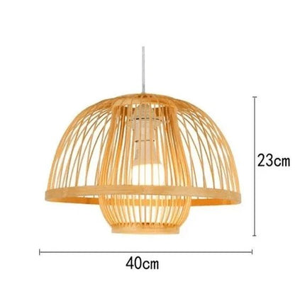 “Handmade Bamboo Rattan Pendant Light – Natural Boho Ceiling Lamp for Dining Room, Café, Restaurant & Home Décor | Vintage Ethnic Woven LED Lighting Fixture” - RELUX.STORE