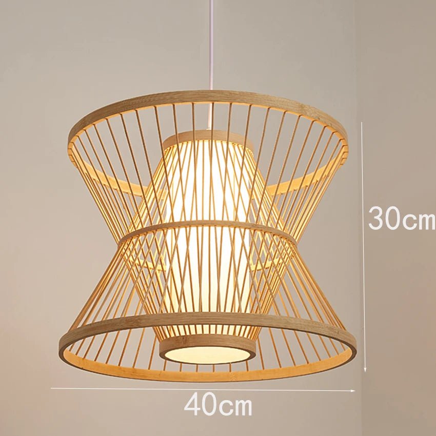 “Handmade Bamboo Rattan Pendant Light – Natural Boho Ceiling Lamp for Dining Room, Café, Restaurant & Home Décor | Vintage Ethnic Woven LED Lighting Fixture” - RELUX.STORE