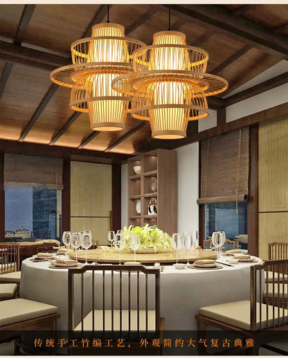 “Handmade Neo - Chinese Bamboo Chandeliers – Modern Retro Lighting for Restaurants, Hot Pot, Tea Rooms & Boutique B&Bs” - RELUX.STORE