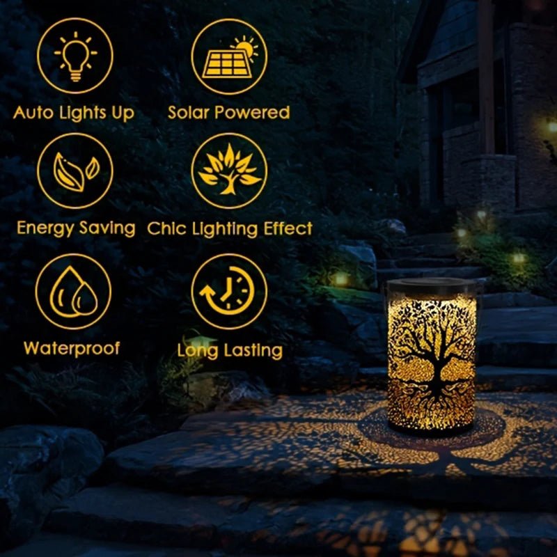 "Hanging Solar Lantern – Outdoor Waterproof Vintage Metal LED Light for Garden, Yard, Lawn & Big Tree Decoration" - RELUX.STORE