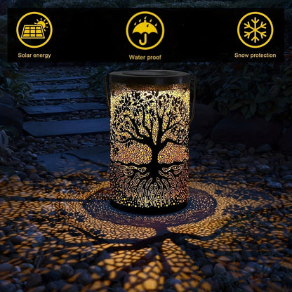 "Hanging Solar Lantern – Outdoor Waterproof Vintage Metal LED Light for Garden, Yard, Lawn & Big Tree Decoration" - RELUX.STORE