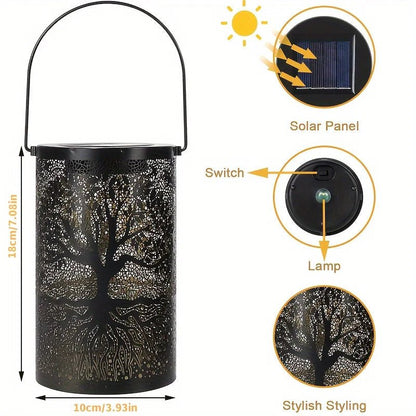 "Hanging Solar Lantern – Outdoor Waterproof Vintage Metal LED Light for Garden, Yard, Lawn & Big Tree Decoration" - RELUX.STORE