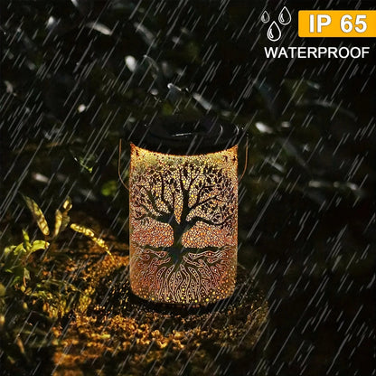 "Hanging Solar Lantern – Outdoor Waterproof Vintage Metal LED Light for Garden, Yard, Lawn & Big Tree Decoration" - RELUX.STORE