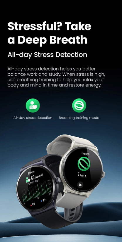 HAYLOU Solar Lite Smart Watch Bluetooth Calling Smartwatch Heart Rate Blood Oxygen Monitoring Sleep Stress Testing Sport Watch - RELUX.STORE