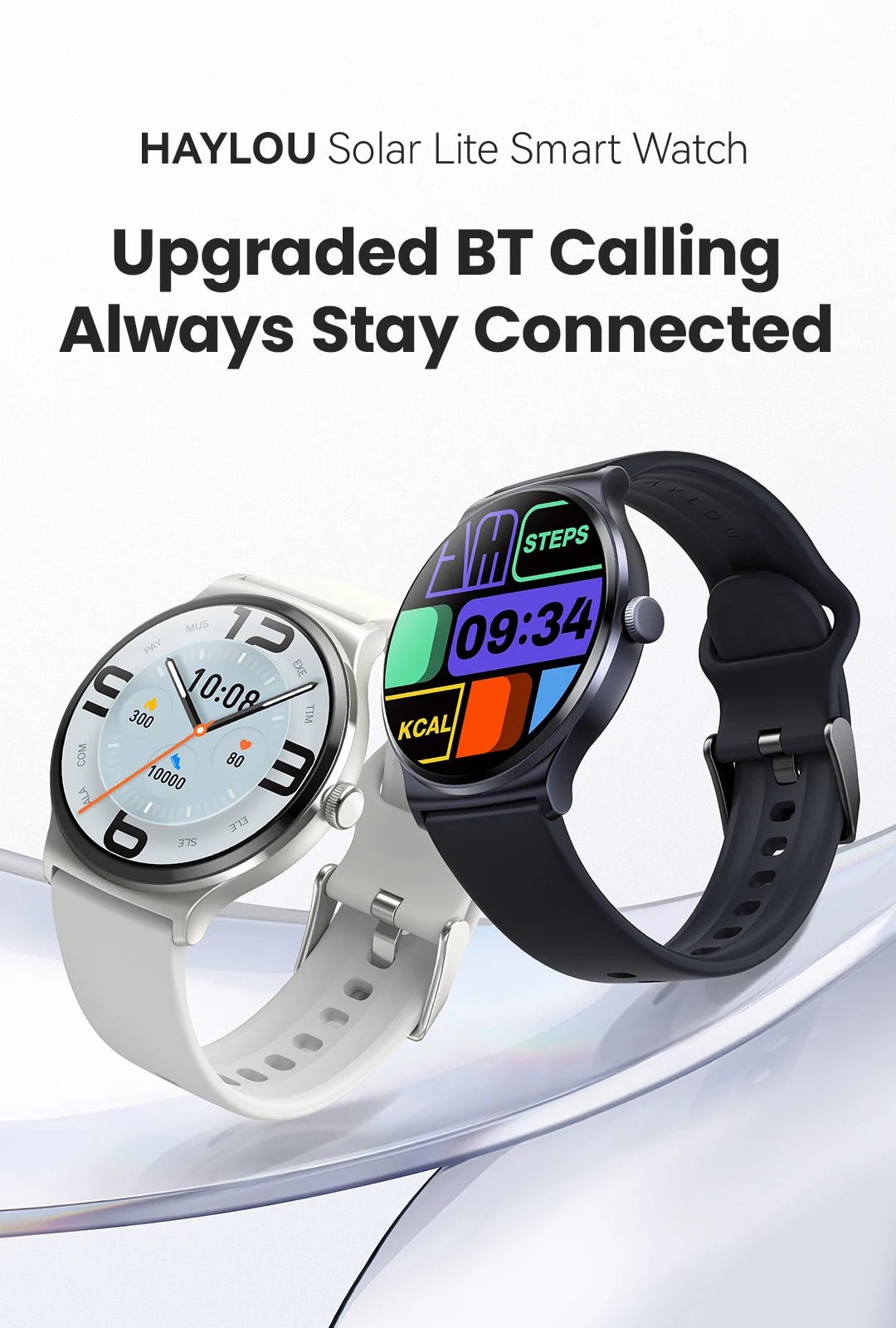 HAYLOU Solar Lite Smart Watch Bluetooth Calling Smartwatch Heart Rate Blood Oxygen Monitoring Sleep Stress Testing Sport Watch - RELUX.STORE