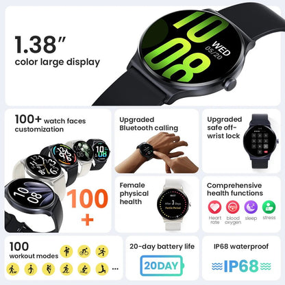 HAYLOU Solar Lite Smart Watch Bluetooth Calling Smartwatch Heart Rate Blood Oxygen Monitoring Sleep Stress Testing Sport Watch - RELUX.STORE