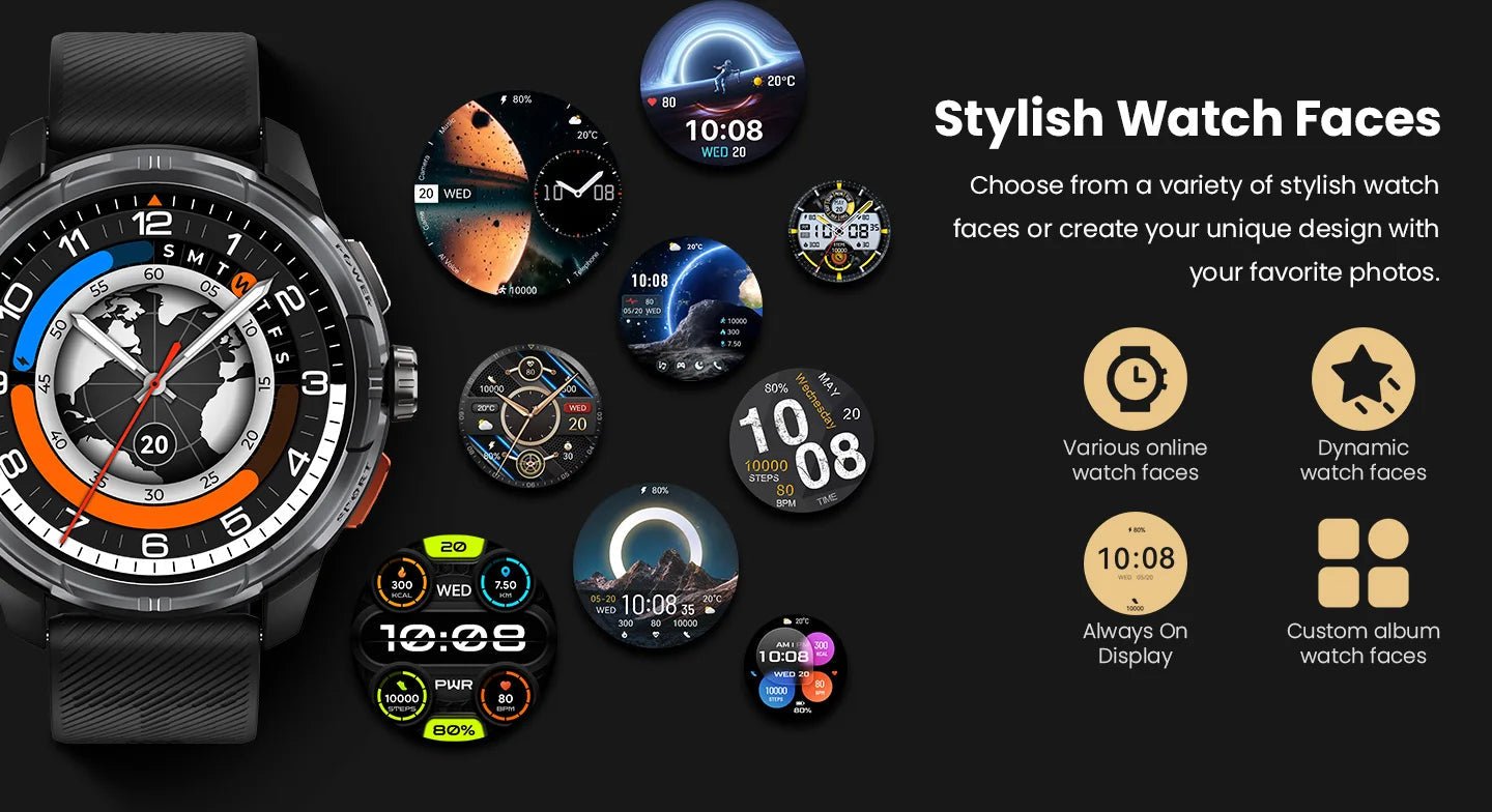 HAYLOU Solar Ultra GPS Smart Watch 1.6” AMOLED Display GPS Positioning 5ATM Waterproof Bluetooth Calling Sports Smartwatchs - RELUX.STORE