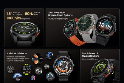 HAYLOU Solar Ultra GPS Smart Watch 1.6” AMOLED Display GPS Positioning 5ATM Waterproof Bluetooth Calling Sports Smartwatchs - RELUX.STORE