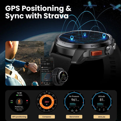HAYLOU Solar Ultra GPS Smart Watch 1.6” AMOLED Display GPS Positioning 5ATM Waterproof Bluetooth Calling Sports Smartwatchs - RELUX.STORE