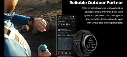 HAYLOU Solar Ultra GPS Smart Watch 1.6” AMOLED Display GPS Positioning 5ATM Waterproof Bluetooth Calling Sports Smartwatchs - RELUX.STORE