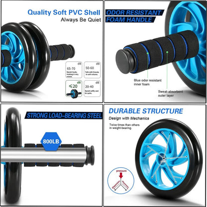 "Healthy Abdominal Wheel 5 - Piece Indoor Fitness Set – Push - Up Stand & Multifunctional Home Gym Equipment by Relux.Store" - RELUX.STORE