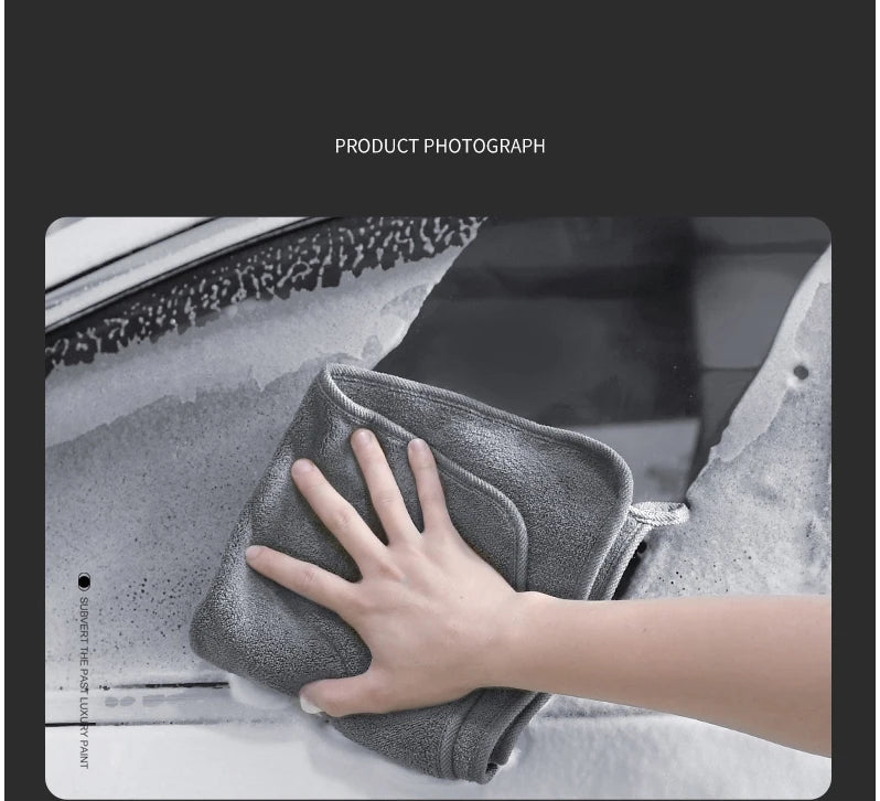 "High - End Microfiber Car Wash Towel – Ultra - Soft Auto Cleaning, Drying & Detailing Cloth with Hemmed Edges" - RELUX.STORE