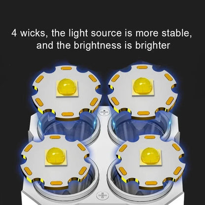 High Power LED Flashlights Camping Torch With 4 Lamp Beads And COB Side Light Rechargeable Portable Hand Lantern 4 Lighting Mode - RELUX.STORE