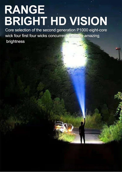 High Power LED Flashlights Camping Torch With 4 Lamp Beads And COB Side Light Rechargeable Portable Hand Lantern 4 Lighting Mode - RELUX.STORE