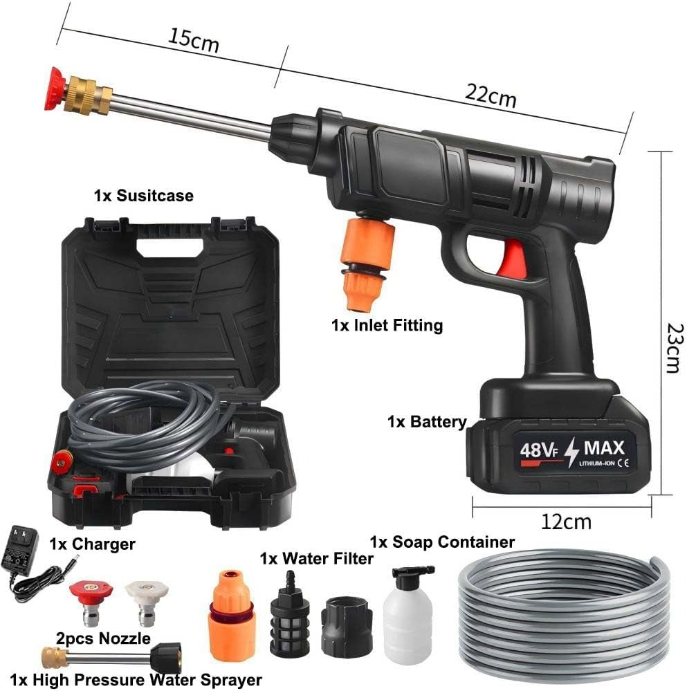 "High - Pressure Car Washer – Portable Power Washer for Cars, Bikes & Home Cleaning | Electric Pressure Washer with Strong Water Spray" - RELUX.STORE