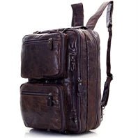 High - Quality Genuine Leather Backpack for Men – Fashionable Student School Bag & Daily Rucksack | Large Black Knapsack - RELUX.STORE