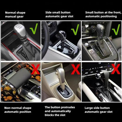 "High - Quality PU Leather Car Gear Shift Cover – Non - Slip, Wear - Resistant Universal Gear Knob Protector | Stylish Automatic Transmission Handle Sheath" - RELUX.STORE