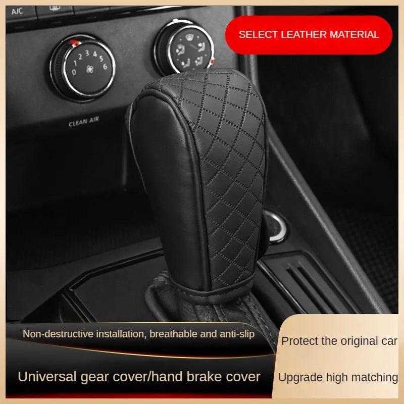 "High - Quality PU Leather Car Gear Shift Cover – Non - Slip, Wear - Resistant Universal Gear Knob Protector | Stylish Automatic Transmission Handle Sheath" - RELUX.STORE