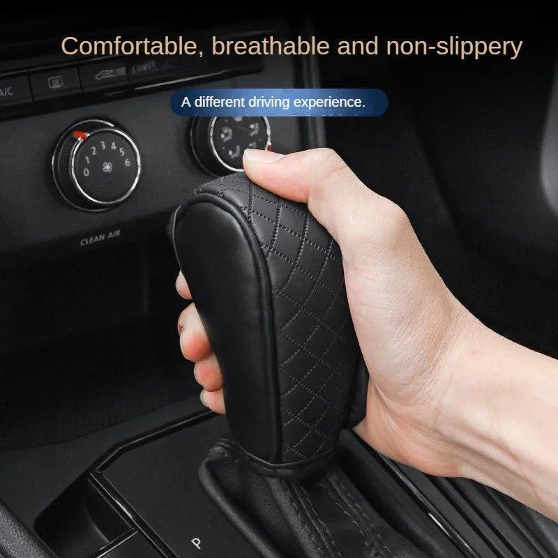 "High - Quality PU Leather Car Gear Shift Cover – Non - Slip, Wear - Resistant Universal Gear Knob Protector | Stylish Automatic Transmission Handle Sheath" - RELUX.STORE