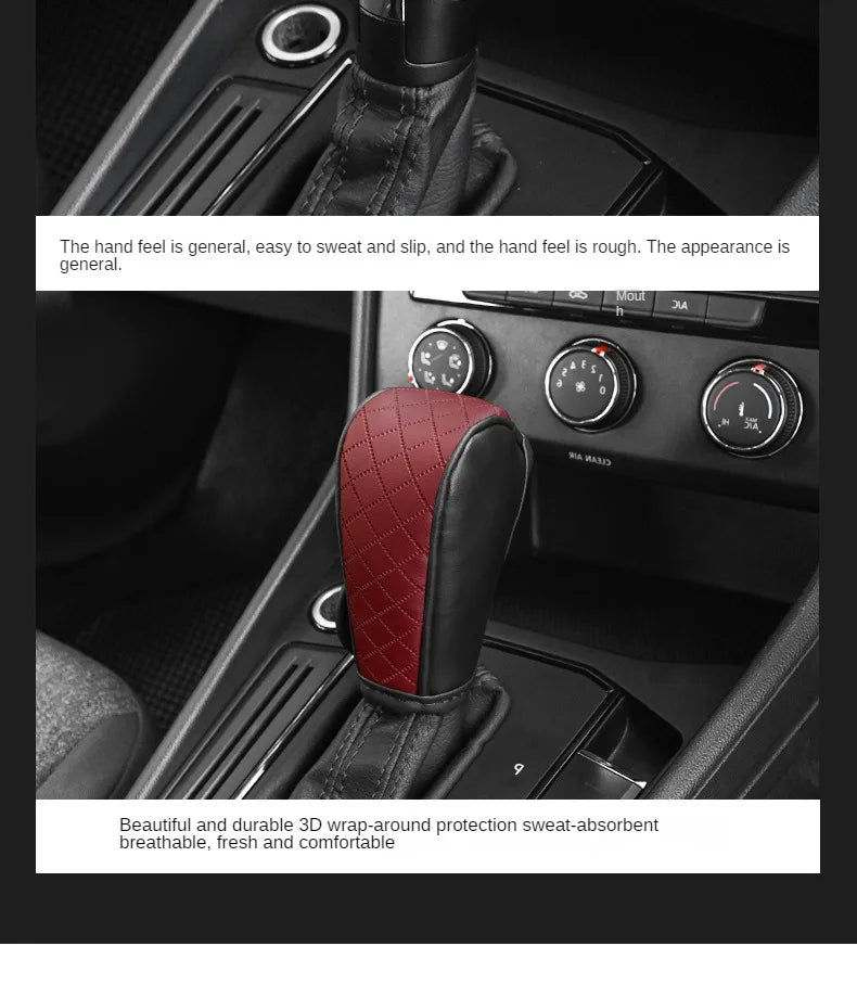 "High - Quality PU Leather Car Gear Shift Cover – Non - Slip, Wear - Resistant Universal Gear Knob Protector | Stylish Automatic Transmission Handle Sheath" - RELUX.STORE