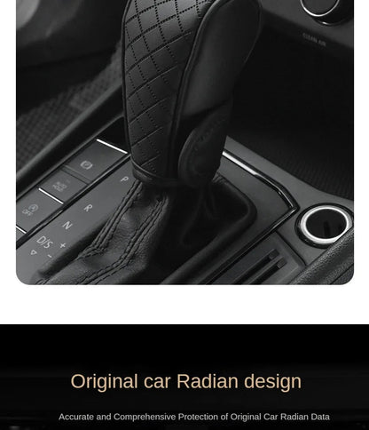 "High - Quality PU Leather Car Gear Shift Cover – Non - Slip, Wear - Resistant Universal Gear Knob Protector | Stylish Automatic Transmission Handle Sheath" - RELUX.STORE