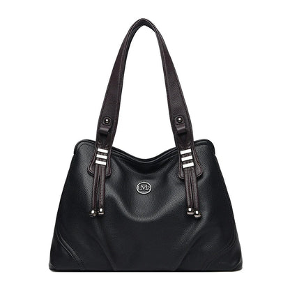 High Quality Soft Leather Handbags for Women Vintage Shoulder Tote Bag Luxury Designer Ladies Large Capacity Top - Handle Bags Sac - RELUX.STORE