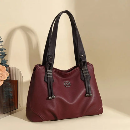 High Quality Soft Leather Handbags for Women Vintage Shoulder Tote Bag Luxury Designer Ladies Large Capacity Top - Handle Bags Sac - RELUX.STORE