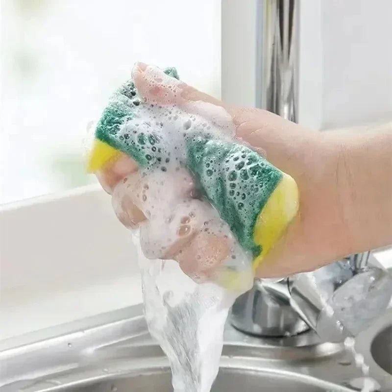 Highly absorbent double - sided sponge magic cleaning pot rust sponge cleaning brush kitchen cleaning tool - RELUX.STORE