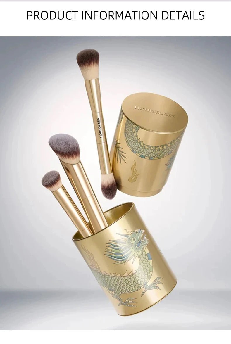 Hourglass Makeup Brush - 3piece Foundation Brush Loose Powder Brush Concealer Brush New Design + Brush Cartridge - RELUX.STORE