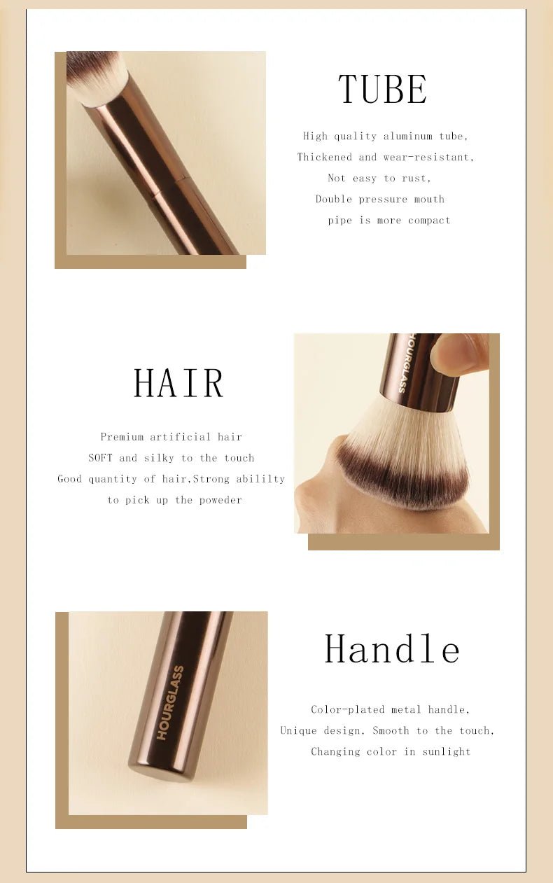 Hourglass Makeup Brush All Kinds Eyeshadow Foundation Concealer Powder Bronzer Blusher Eyeliner Retractable Professional Brushes - RELUX.STORE