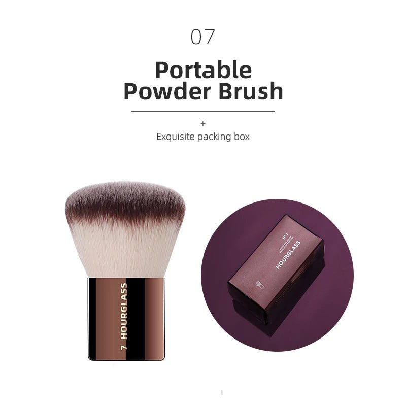 Hourglass Makeup Brush All Kinds Eyeshadow Foundation Concealer Powder Bronzer Blusher Eyeliner Retractable Professional Brushes - RELUX.STORE