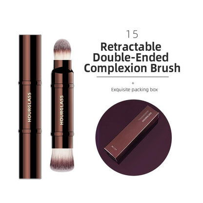 Hourglass Makeup Brush All Kinds Eyeshadow Foundation Concealer Powder Bronzer Blusher Eyeliner Retractable Professional Brushes - RELUX.STORE