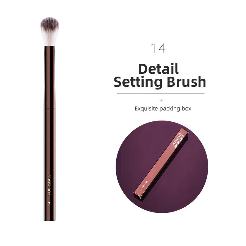 Hourglass Makeup Brush All Kinds Eyeshadow Foundation Concealer Powder Bronzer Blusher Eyeliner Retractable Professional Brushes - RELUX.STORE