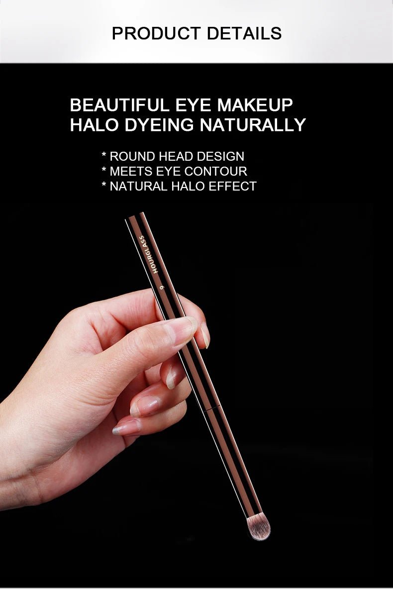 Hourglass Makeup Brush - No.9 Domed Shadow Brush Soft Fiber Hair Blending Eyeshadow Fashion Design Single Eye Brush - RELUX.STORE