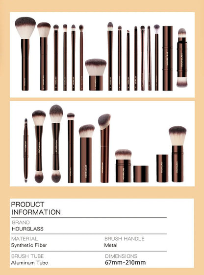 Hourglass Makeup Brushes Powder Foundation Concealer Blusher Bronzer Eye Shadow Eyebrow Eyeliner Sculpting Brush - RELUX.STORE