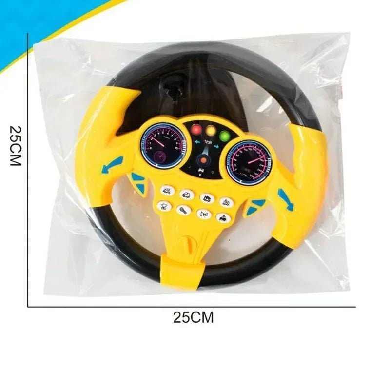 “Infant Shining Simulation Steering Wheel Toy – Early Education Copilot Stroller Toy with Lights & Sound for Kids” - RELUX.STORE